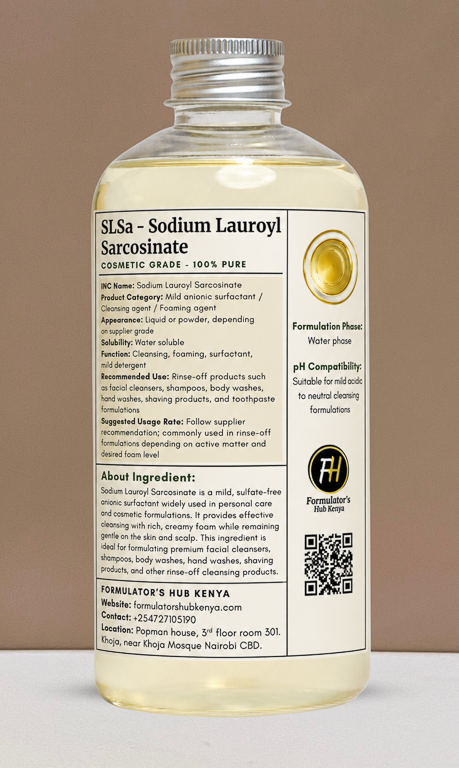 Sodium Lauroyl Sarcosinate (SLSa)