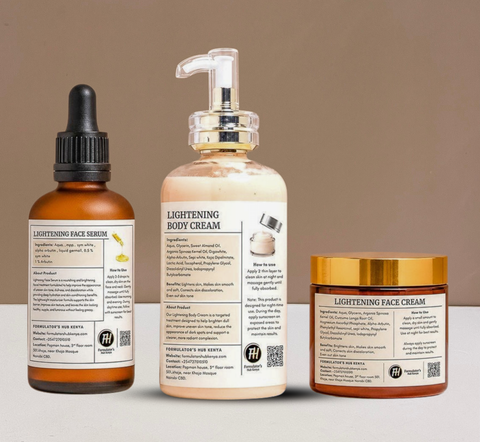 Lightening Set - (Lightening Face Serum,  Lightening Face Cream, Lightening Body Cream )