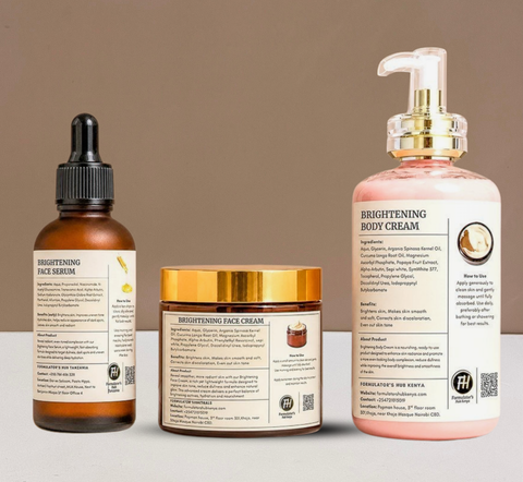 Brightening Set - (Brightening Face Serum, Brightening Face Cream,  Brightening Body Cream)
