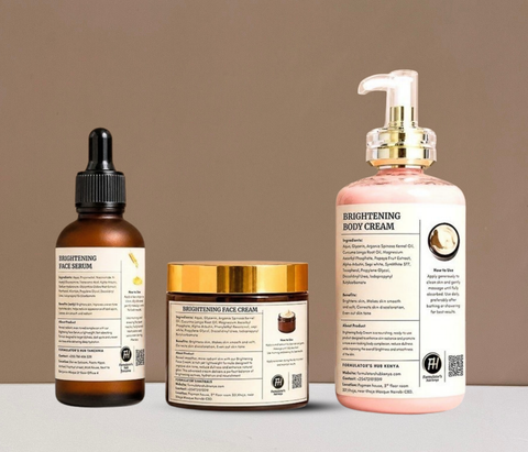 Brightening Set - (Brightening Face Serum, Brightening Face Cream,  Brightening Body Cream)